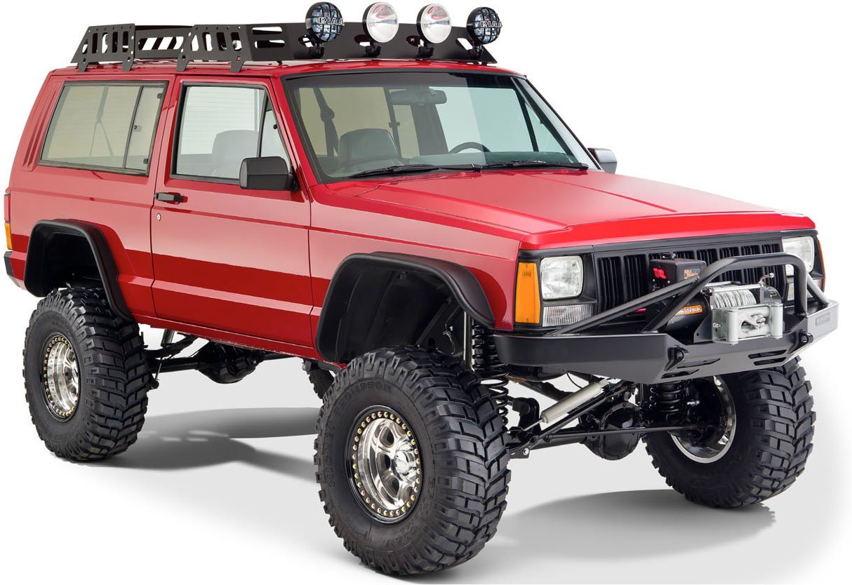 Bushwacker 10922 07 Flat Style Flares For 84 01 Jeep® Cherokee Xj