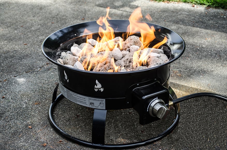 Heininger Propane Outdoor Fire Pit Perfect Alternative To Wood-Fueled  Campfires | Quadratec