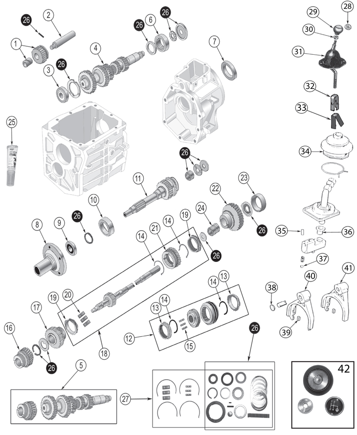 Borg-Warner T4 Replacement Parts 82-86 | Quadratec