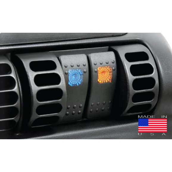 Daystar KJ71032 Vent Switch Panel in Black for 97-06 Jeep 