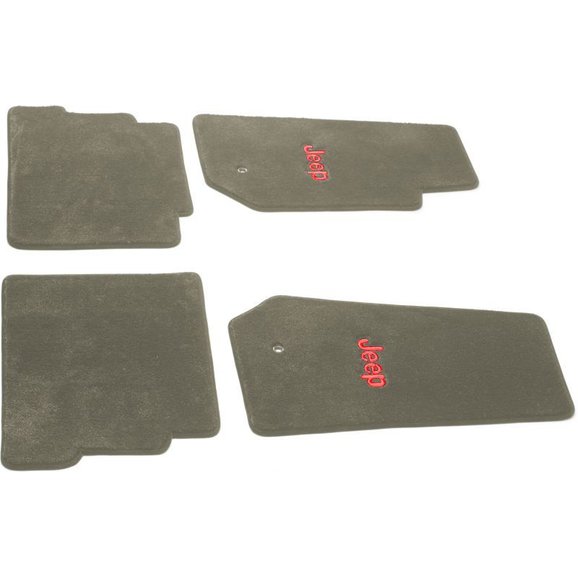 Lloyd Mats J0371197 4 Piece Floor Mats In Khaki With Red Logo For