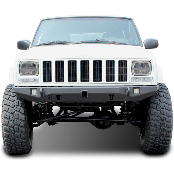 JCR Offroad Crusader Front Bumper with 2" Receiver Hitch for 8401 Jeep