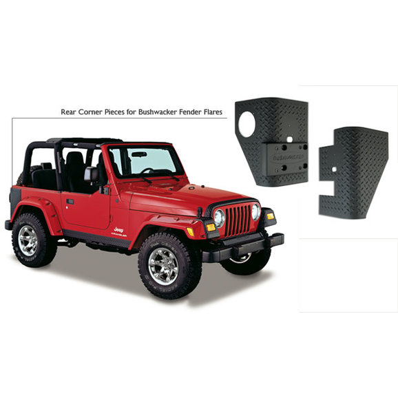 Bushwacker 14001 TrailArmor Rear Corners Guards for 97-06 TJ Bushwacker ...