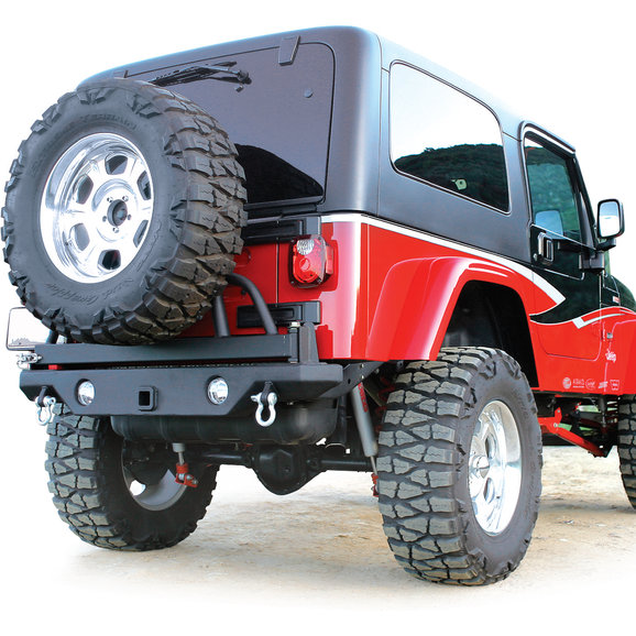 Rampage Products Rear Recovery Bumper with Tire Swing for 87-06 Jeep  Wrangler YJ, TJ & Unlimited