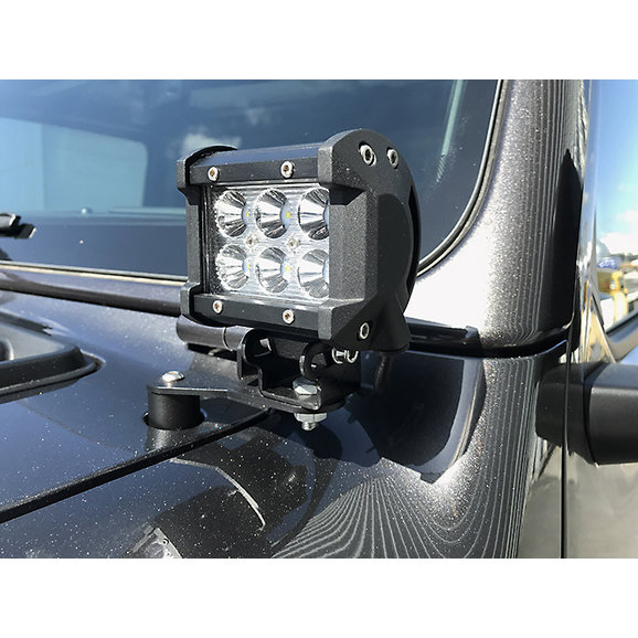 American Trail Products 36180002 A-Pillar Light Mount Bracket Pair for  18-21 Jeep Wrangler JL