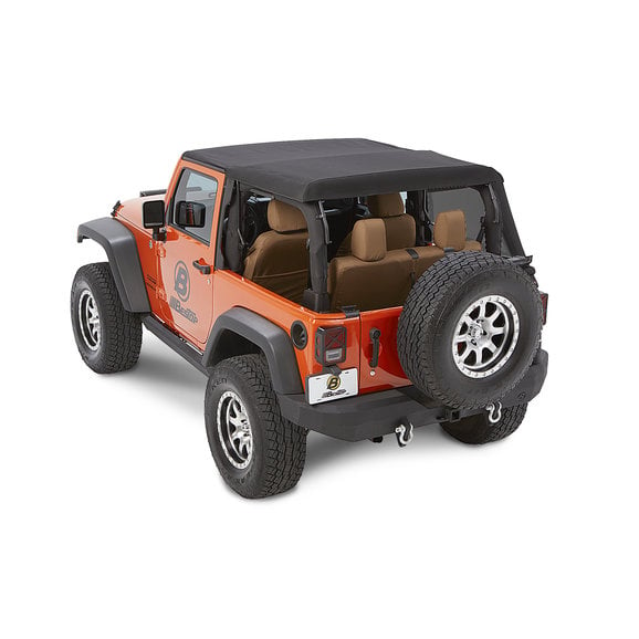 Bestop 54922-35 Trektop NX Glide Soft Top in Black Diamond for 07-18 Jeep  Wrangler JK 2 Door | Quadratec