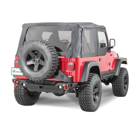 JCR Offroad SWBRC2-PC Mid Width Crusader Rear Bumper for 76-06 Jeep CJ ...