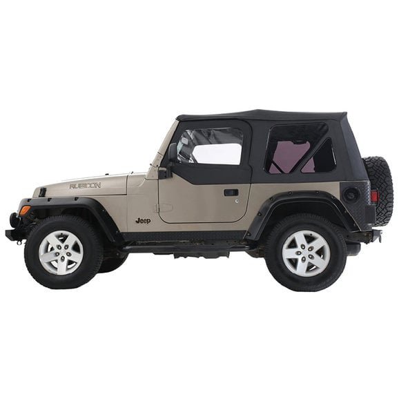 King 4WD 14010135 Premium Replacement Soft Top with Upper Doors for 97-06  Jeep Wrangler TJ