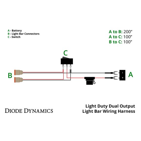 Diode Dynamics Light Bar Wiring Harness | Quadratec