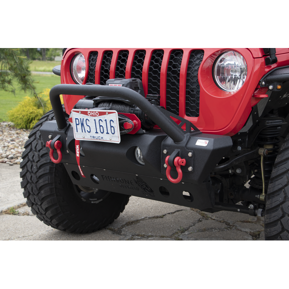 Fishbone Offroad FB22178 Stubby Front Bumper for 18-21 Jeep Wrangler JL &  Gladiator JT
