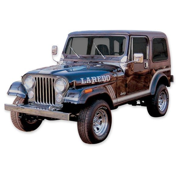 Phoenix Graphix Laredo Vinyl Hood Graphics Kit for 85-86 Jeep CJ-7 Laredo |  Quadratec