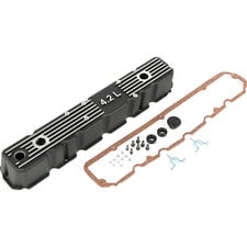 OMIX 17401.12 Polished Die-Cast Aluminum Finned Valve Covers for