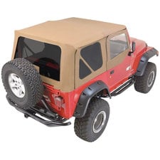 Rampage Products Complete Soft Top Kit with Clear Windows for 97-06 Jeep Wrangler  TJ with Full Steel Doors | Quadratec