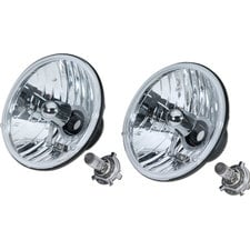 7 Headlight - H4 Halogen - 2-Lights - 55W / 60W DOT Headlight - Universal  / fits 97-06 Jeep TJ