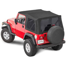 Rampage Products Complete Soft Top Kit with Clear Windows for 97-06 Jeep  Wrangler TJ with Full Steel Doors | Quadratec