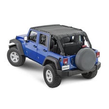 Rampage Products 90525 Mesh Extended Shade Top Brief for 07-18 Jeep  Wrangler Unlimited JK 4 Door | Quadratec