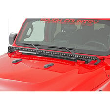 Rough Country 30in LED Light Bar with Hood Mount Kit for 18-22