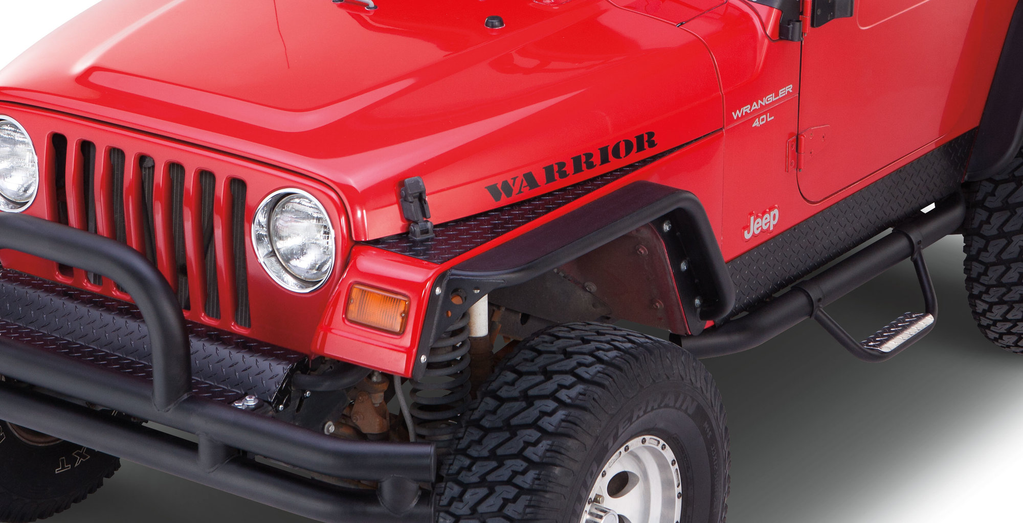 Warrior Products Fender Top Covers for 98-06 Jeep Wrangler TJ  Unlimited  Quadratec
