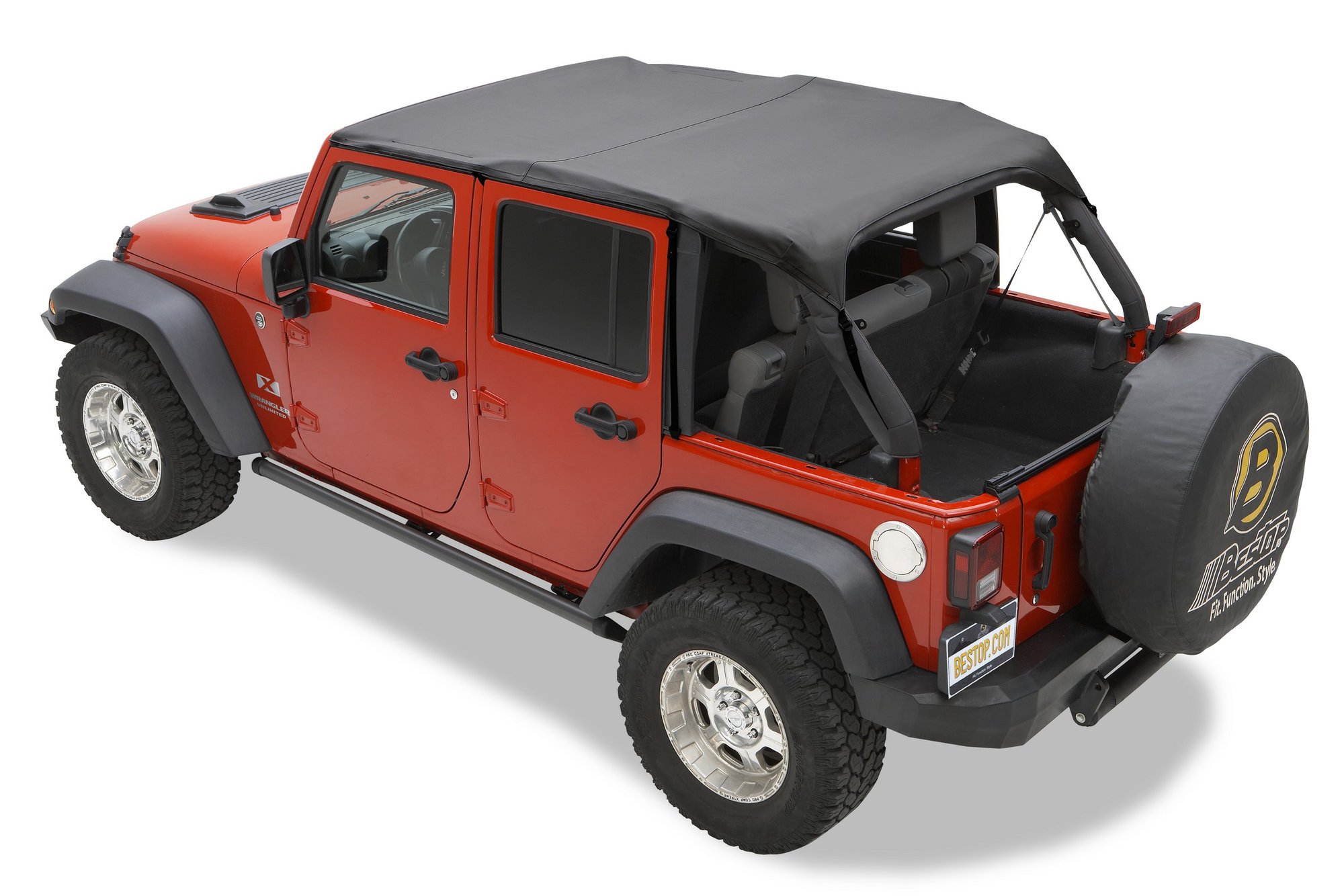 Bestop Cable-Style Safari Bikini Top for 10-18 Jeep Wrangler Unlimited JK 4  Door | Quadratec