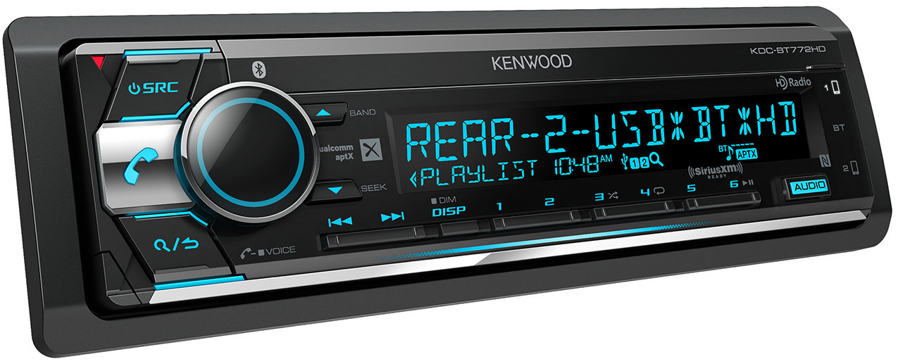 Kenwood KDC-BT772HD Stereo Receiver with Bluetooth and HD Radio | Quadratec