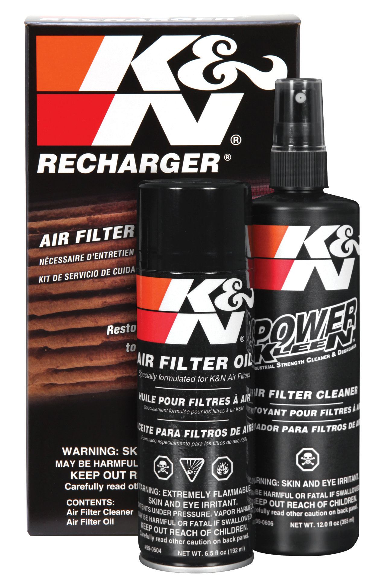 K&N 99-5000 Recharger Filter Care Service Kit - Aerosol Spray | Quadratec