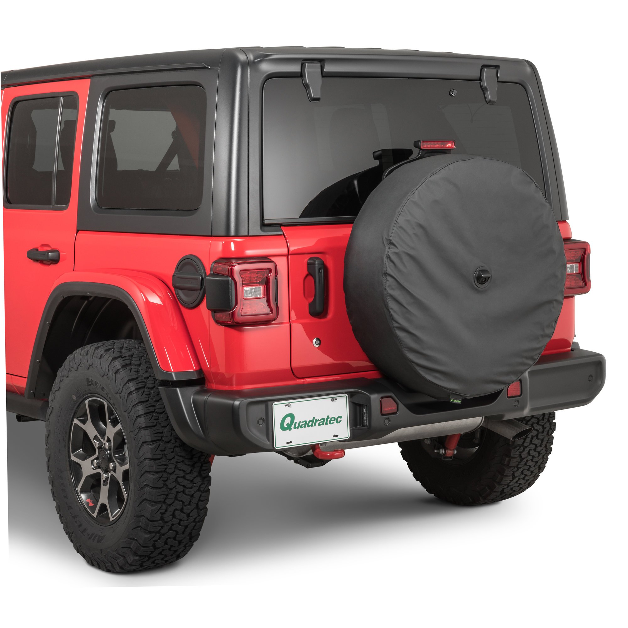 Boomerang Enterprises Spare Tire Cover in Black for 18-20 Jeep Wrangler JL  Quadratec