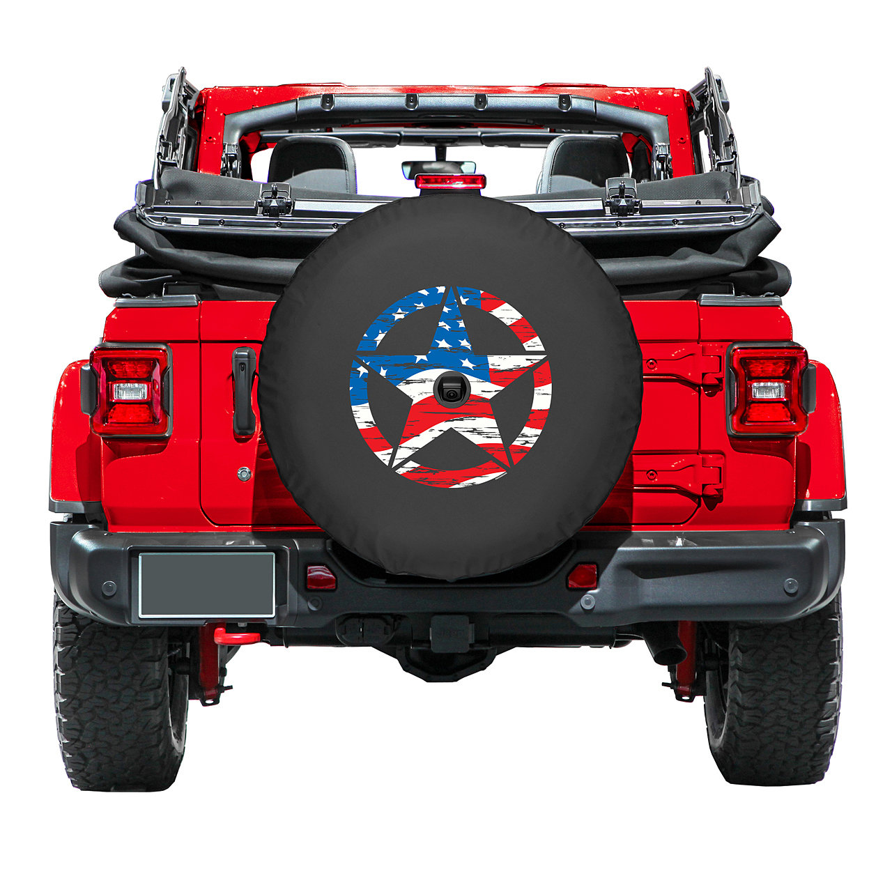 Boomerang Enterprises Distressed Star Logo Tire Cover for 18-20 Jeep  Wrangler JL | Quadratec