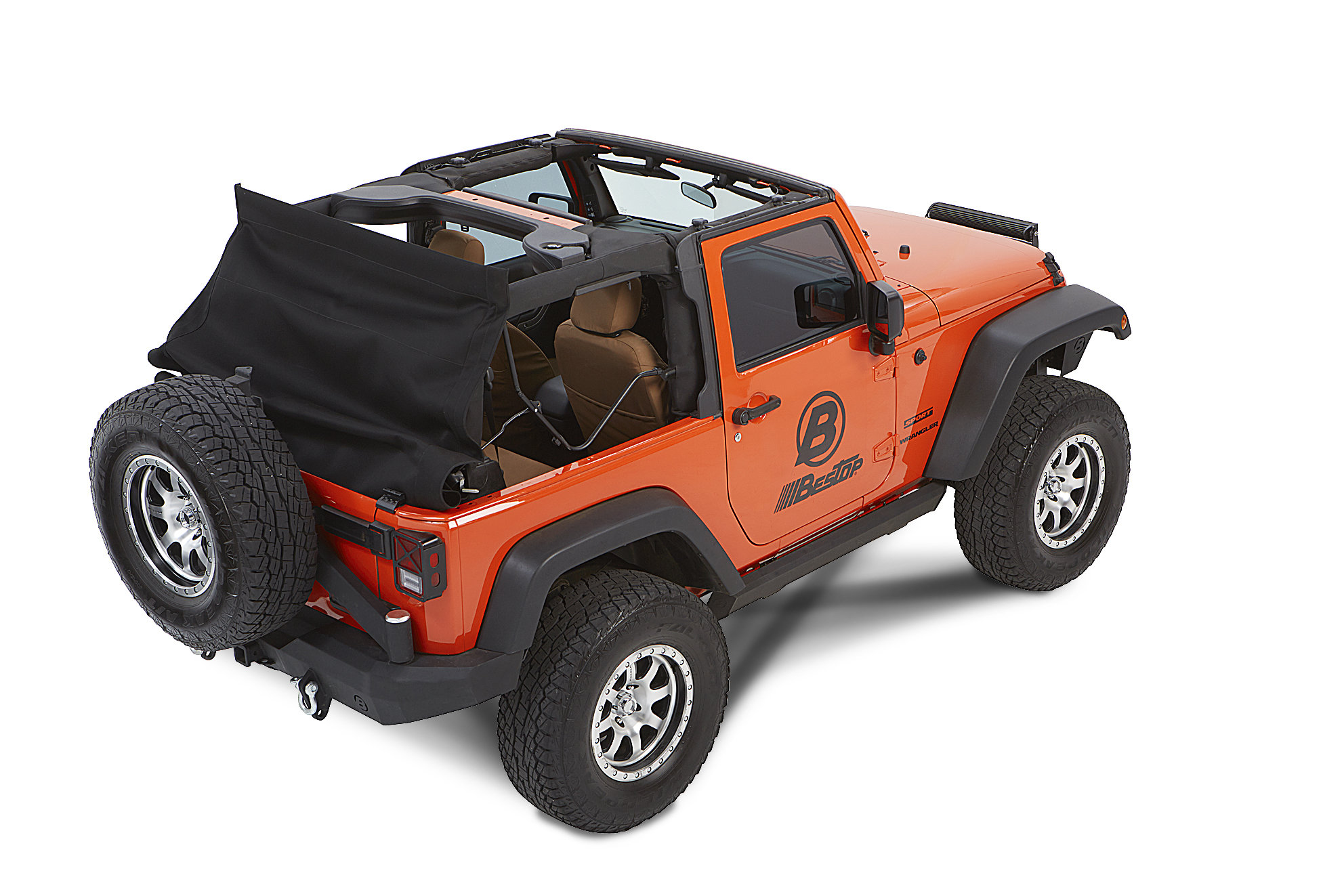 Bestop 54922-35 Trektop NX Glide Soft Top in Black Diamond for 07-18 Jeep  Wrangler JK 2 Door | Quadratec