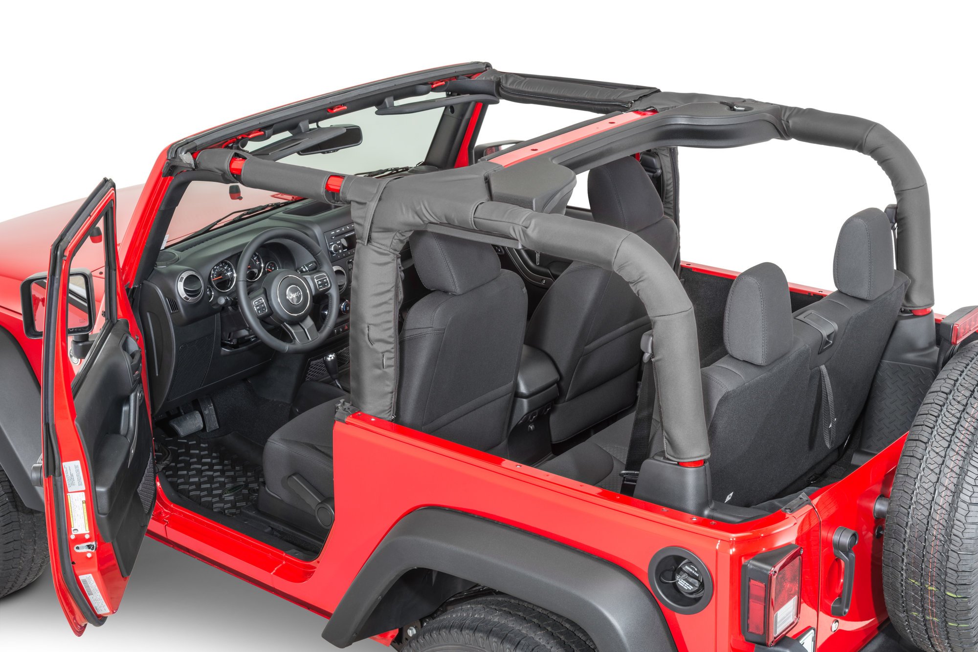 Dirtydog 4X4 Roll Bar Covers for 07-18 Jeep Wrangler JK 2 Door | Quadratec