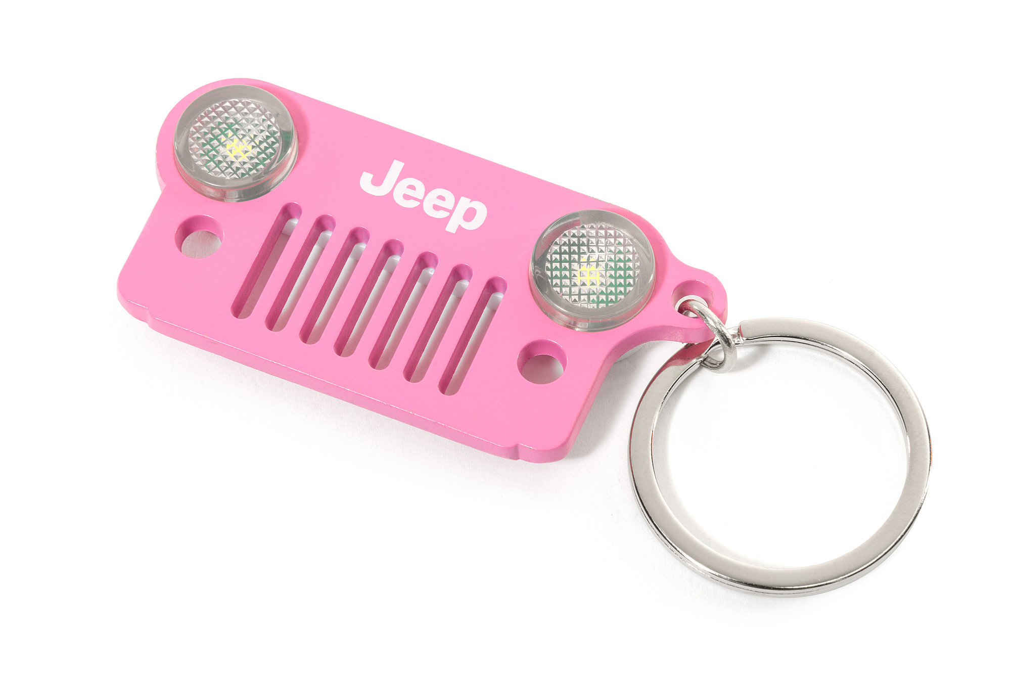 Insync Pink Jeep Grille Keychain with LED Headlights | Quadratec