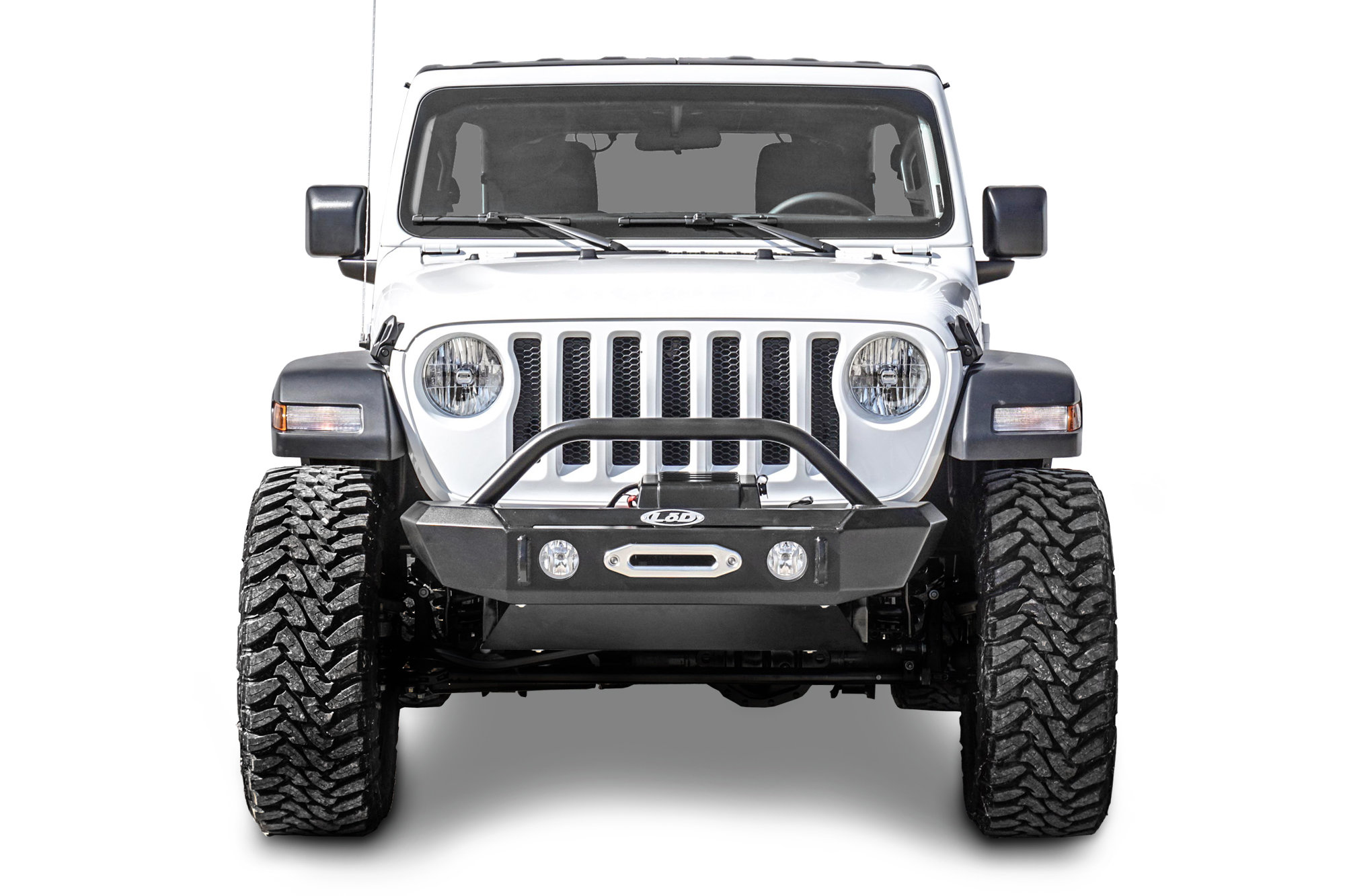 LoD Offroad Signature Series Shorty Front Bumper with Bull Bar and D-Ring  Tabs for 18-22 Jeep Wrangler JL & Gladiator JT | Quadratec