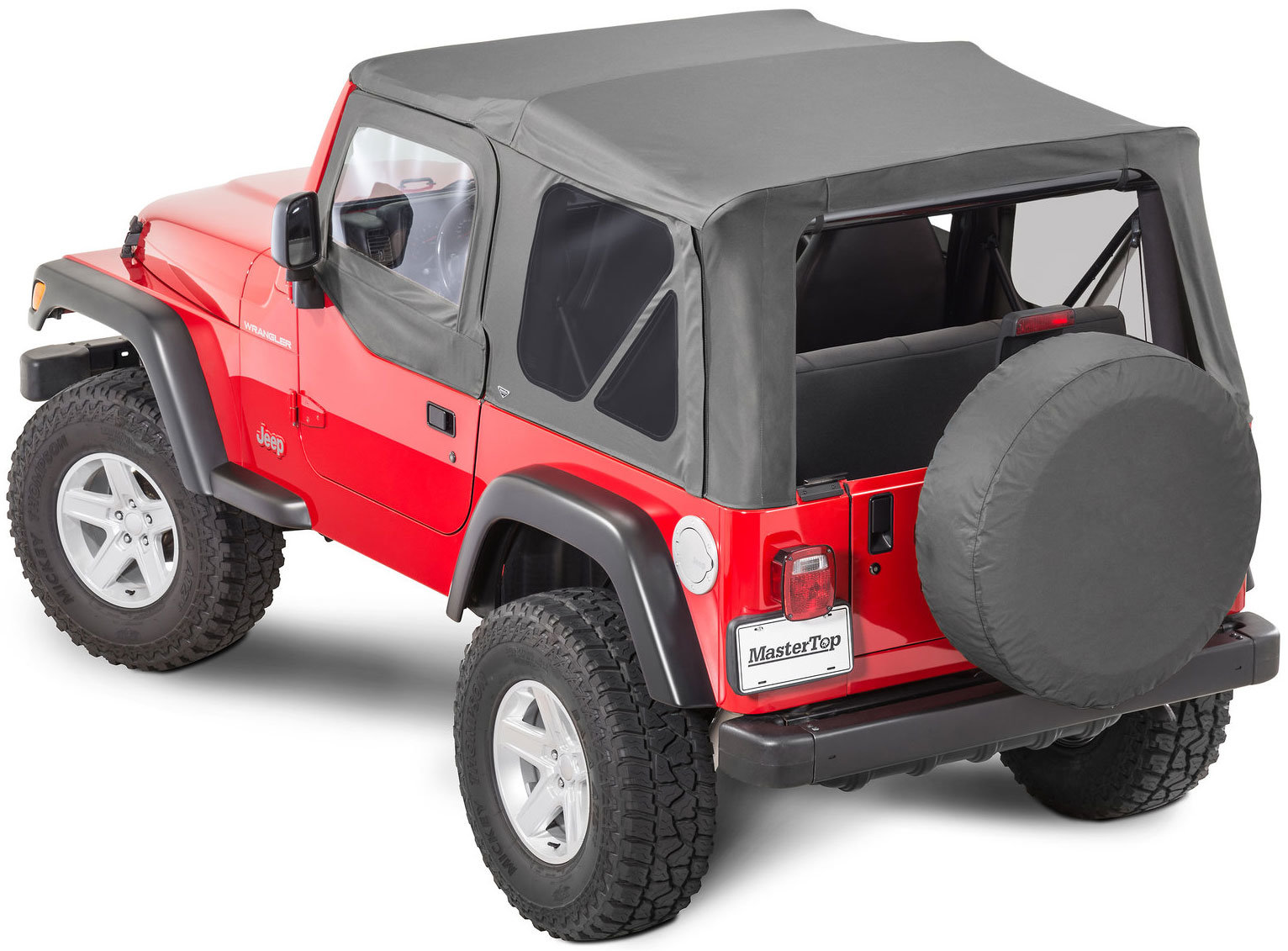 MasterTop Complete Soft Top Kit with Upper Doors for 97-06 Jeep Wrangler TJ  | Quadratec