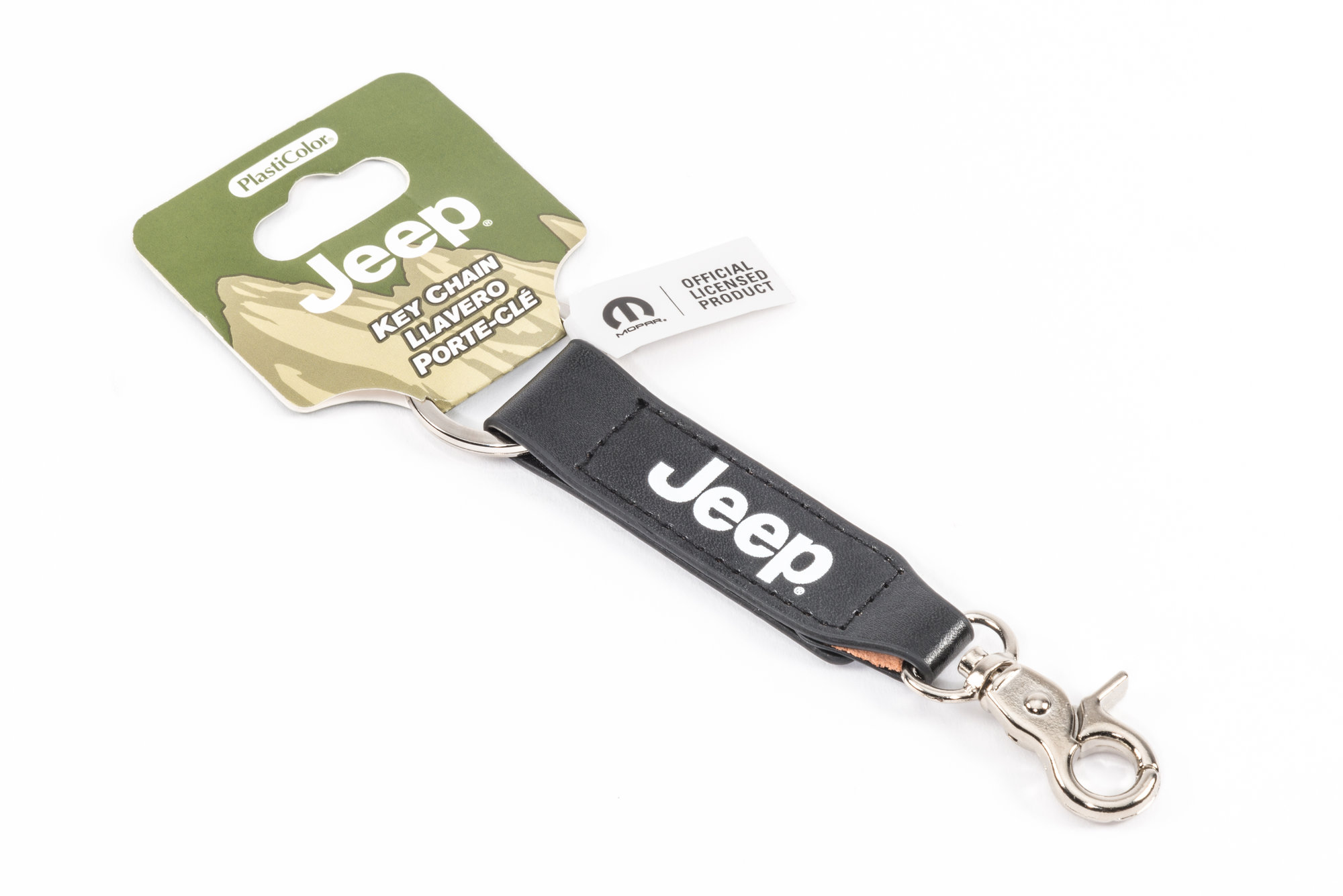 Plasticolor 004375R01 Jeep Logo Vinyl Strap Keychain | Quadratec
