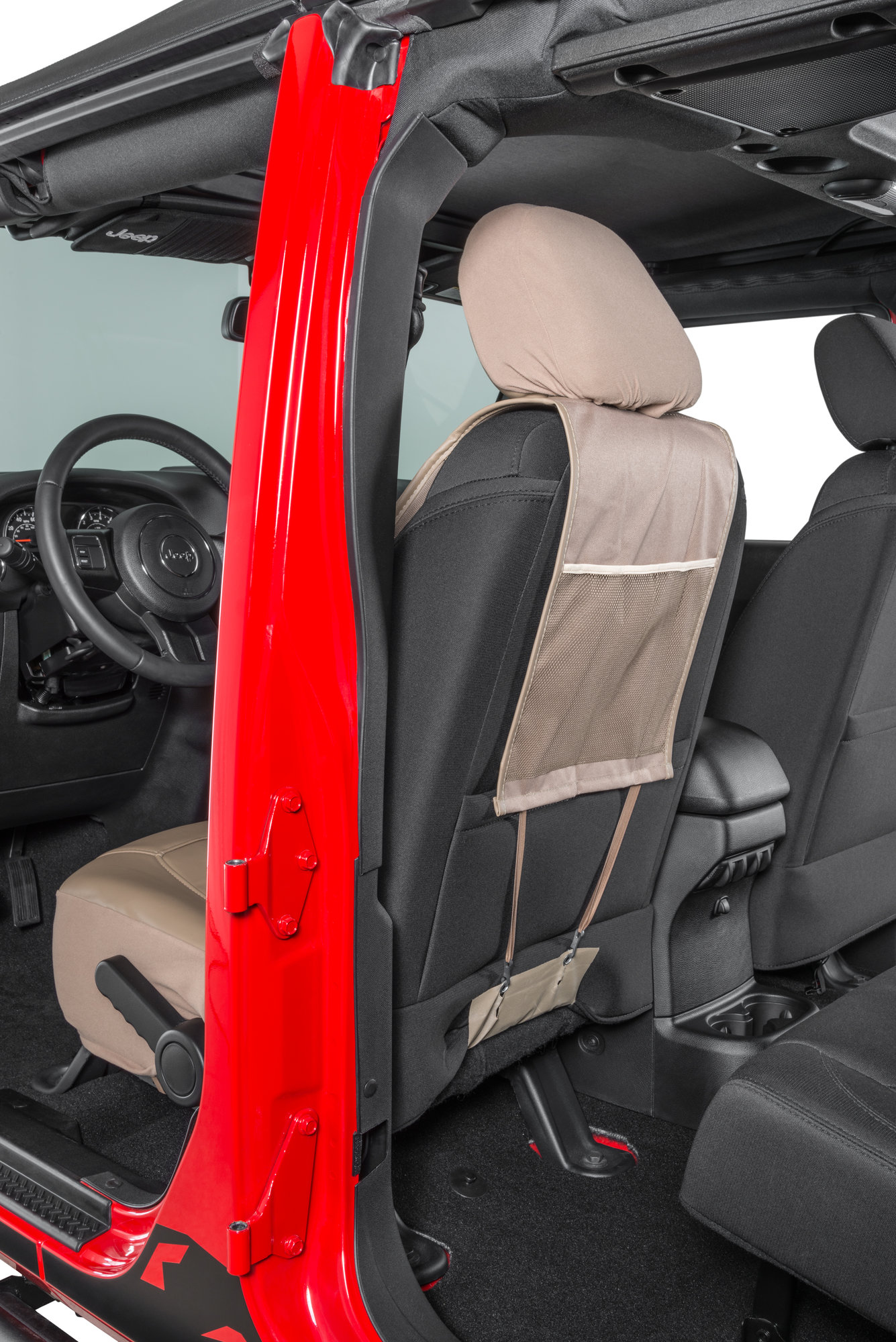 Plasticolor Jeep Logo Sideless Front Seat Cover for Jeep Vehicles with  Removable Headrests Quadratec