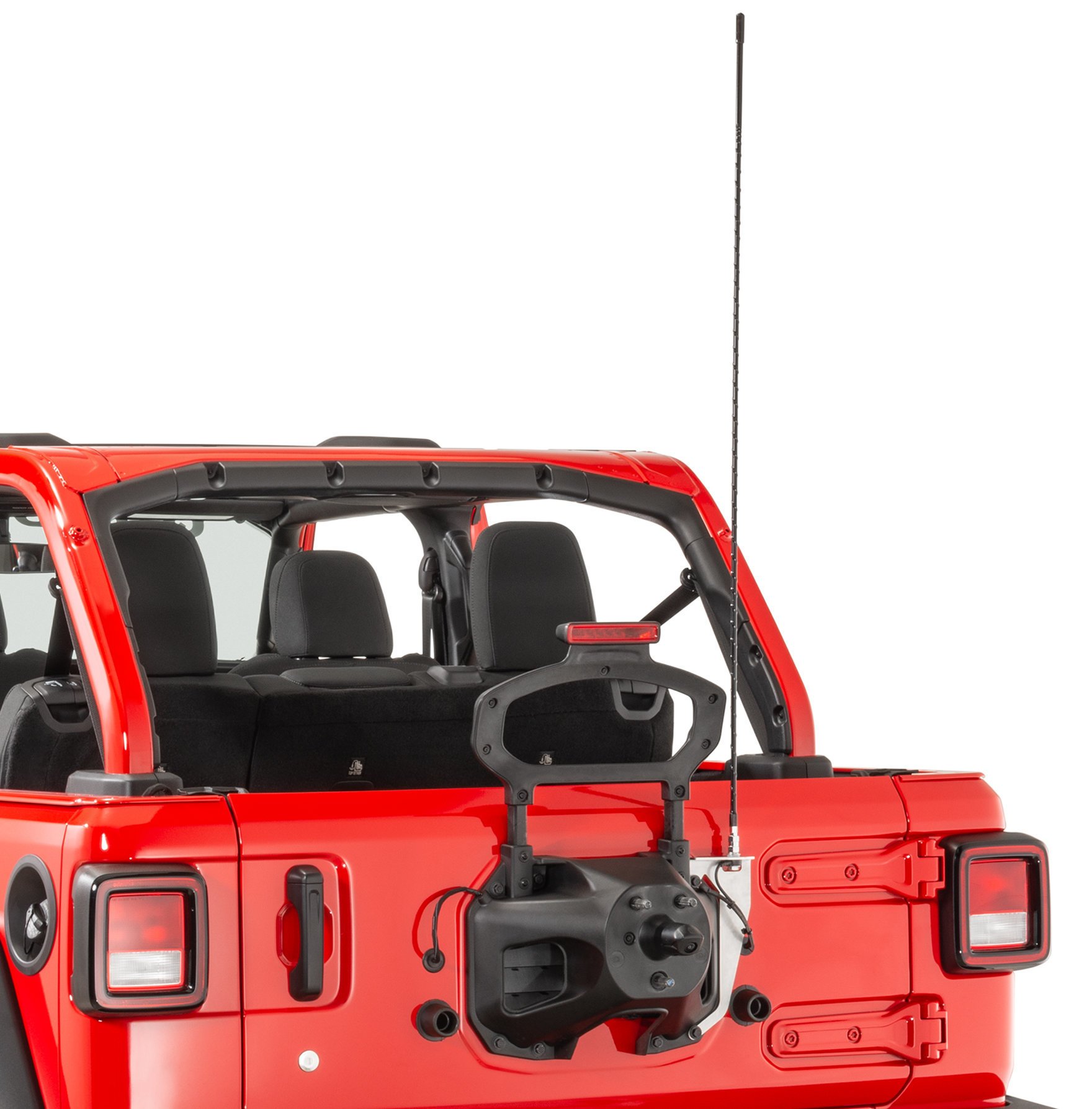 Tailgate Hinge CB Antenna Mounting Bracket For Jeep Wrangler JL JLU  2018-2021 Rear Door Flag Whip Mount Aerials Antenna Holder