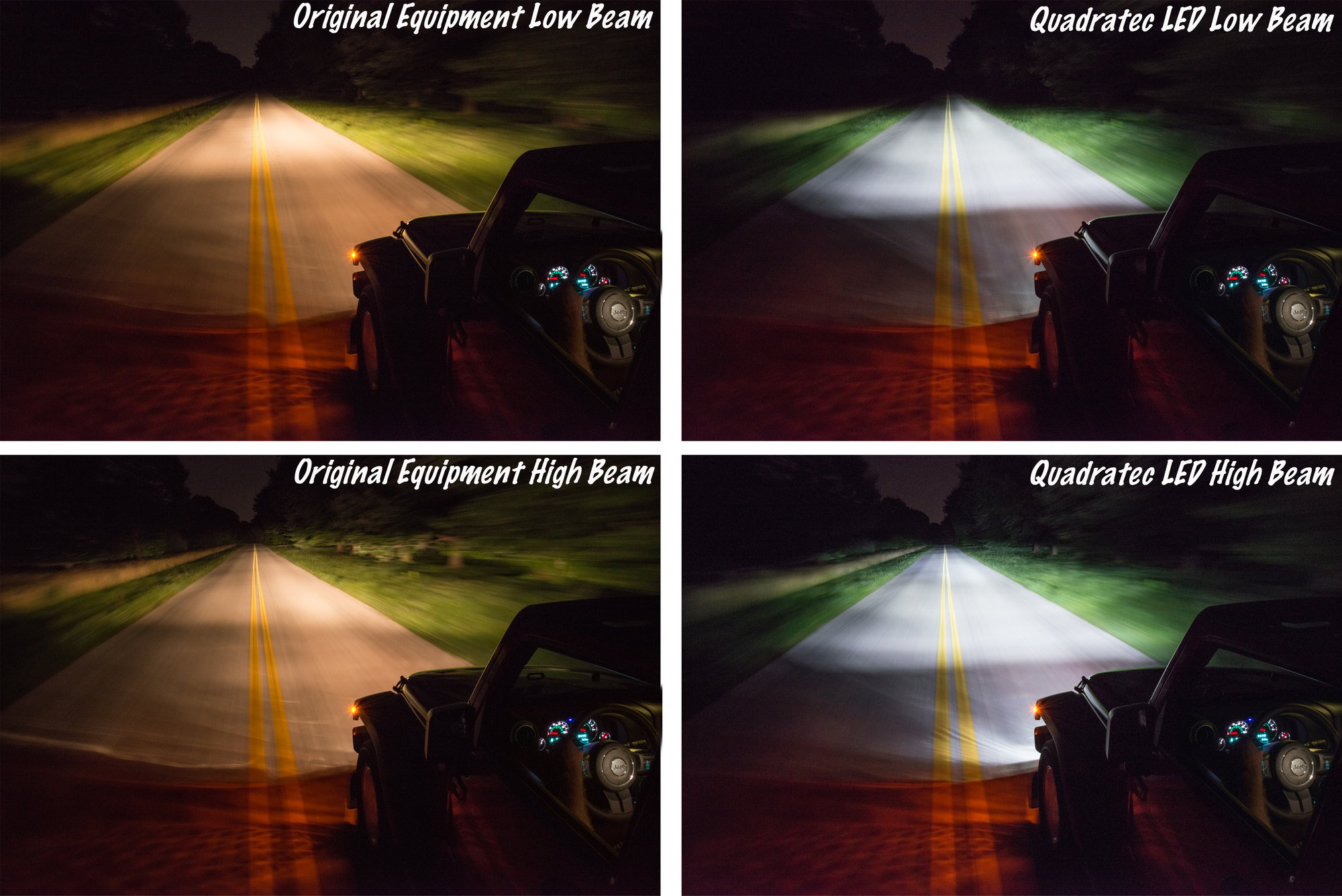 Quadratec LED Headlight Upgrade Conversion & LED Fog Lights Kit for 07-18  Jeep Wrangler JK | Quadratec