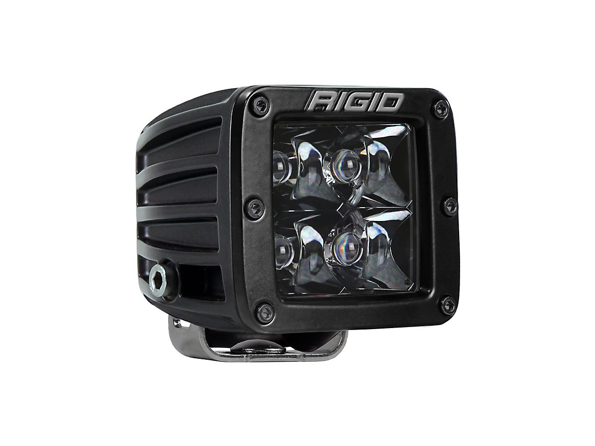 Rigid Industries 201213BLK D-Series PRO Midnight Edition Spot Beam 3" Cube  LED Light - Single | Quadratec