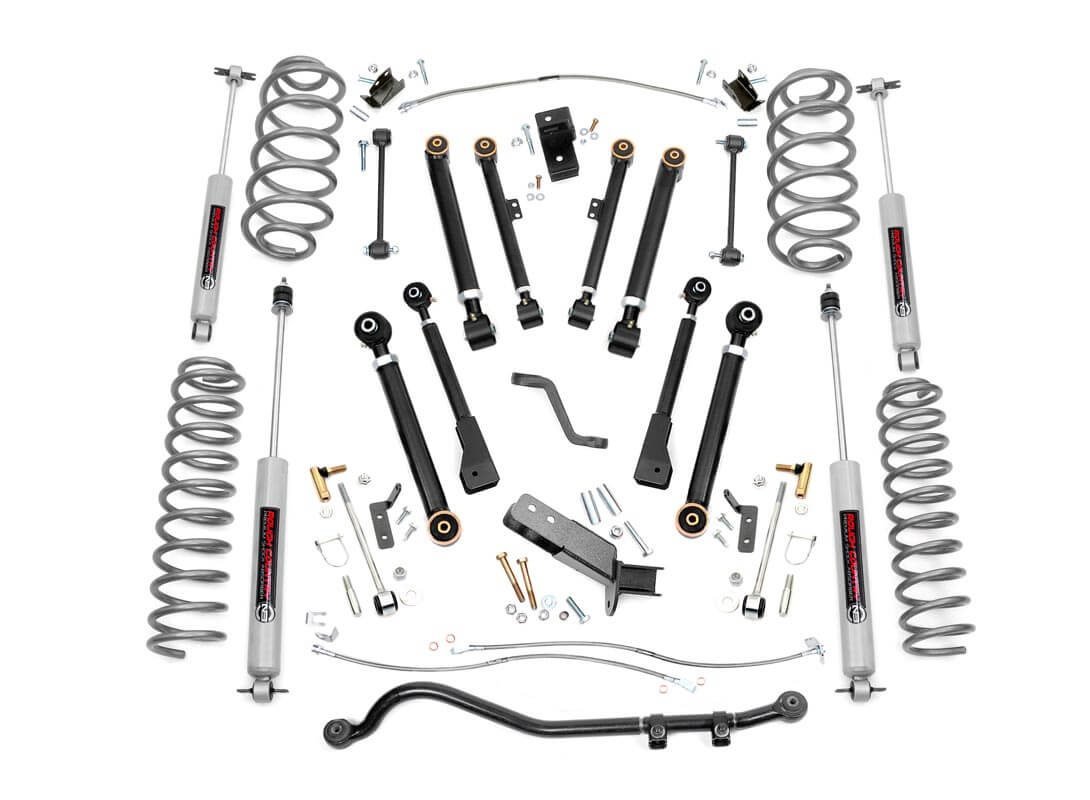 Rough Country 66130 4in X-Series Suspension Lift Kit for 97-06 Jeep  Wrangler TJ | Quadratec