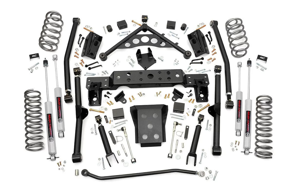 Rough Country 90820 4in Long Arm Suspension Lift Kit for 99-04 Jeep Grand  Cherokee WJ | Quadratec