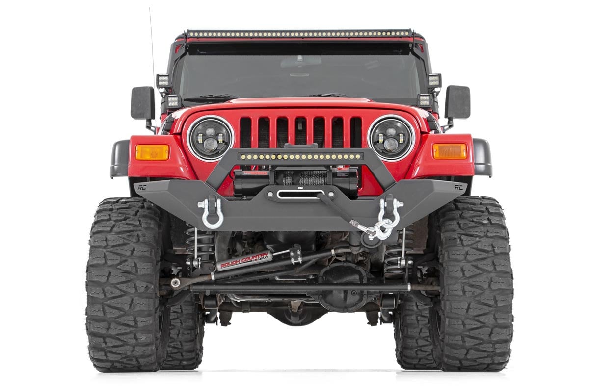 Rough Country RCH5000 7in LED Projector Headlights for 97-18 Jeep Wrangler  TJ & JK | Quadratec