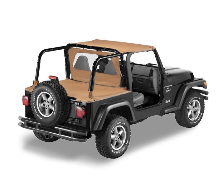 Bestop Strapless Bikini Top, Windjammer & Duster Deck Cover Combo for 97-02  Jeep Wrangler TJ with Supertop | Quadratec