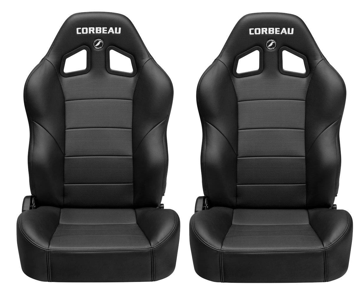 Corbeau Baja XRS Reclining Suspension Seat Pair for 76-18 Jeep Wrangler YJ,  TJ, JK, Unlimited, CJ-7 & CJ-8 Scrambler | Quadratec