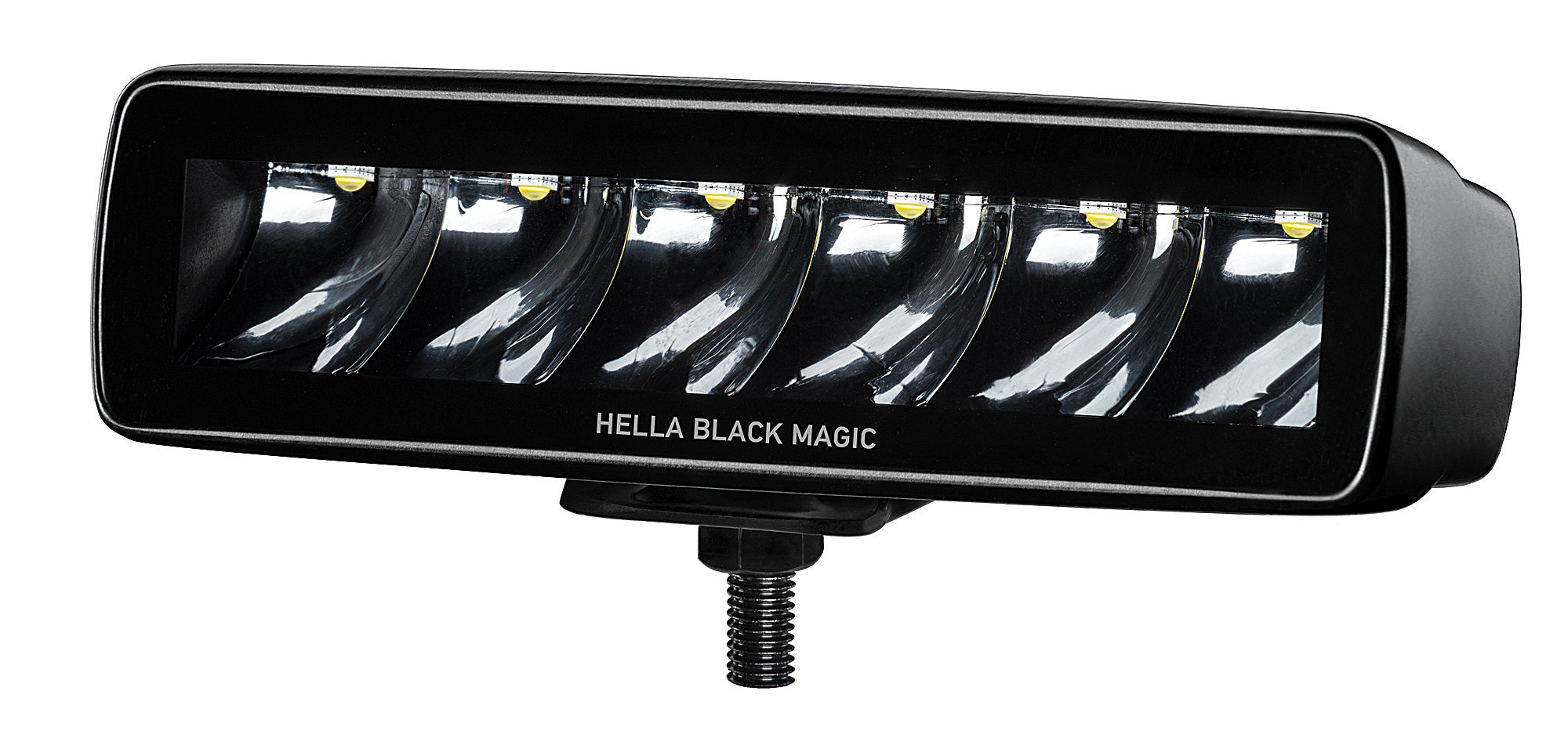 Hella 358176201 - Universal Black Magic 6 L.E.D. Mini Light Bar - Flood Beam