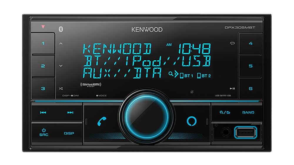 Kenwood DPX305MBT Double Din Digital Media Receiver with Bluetooth |  Quadratec