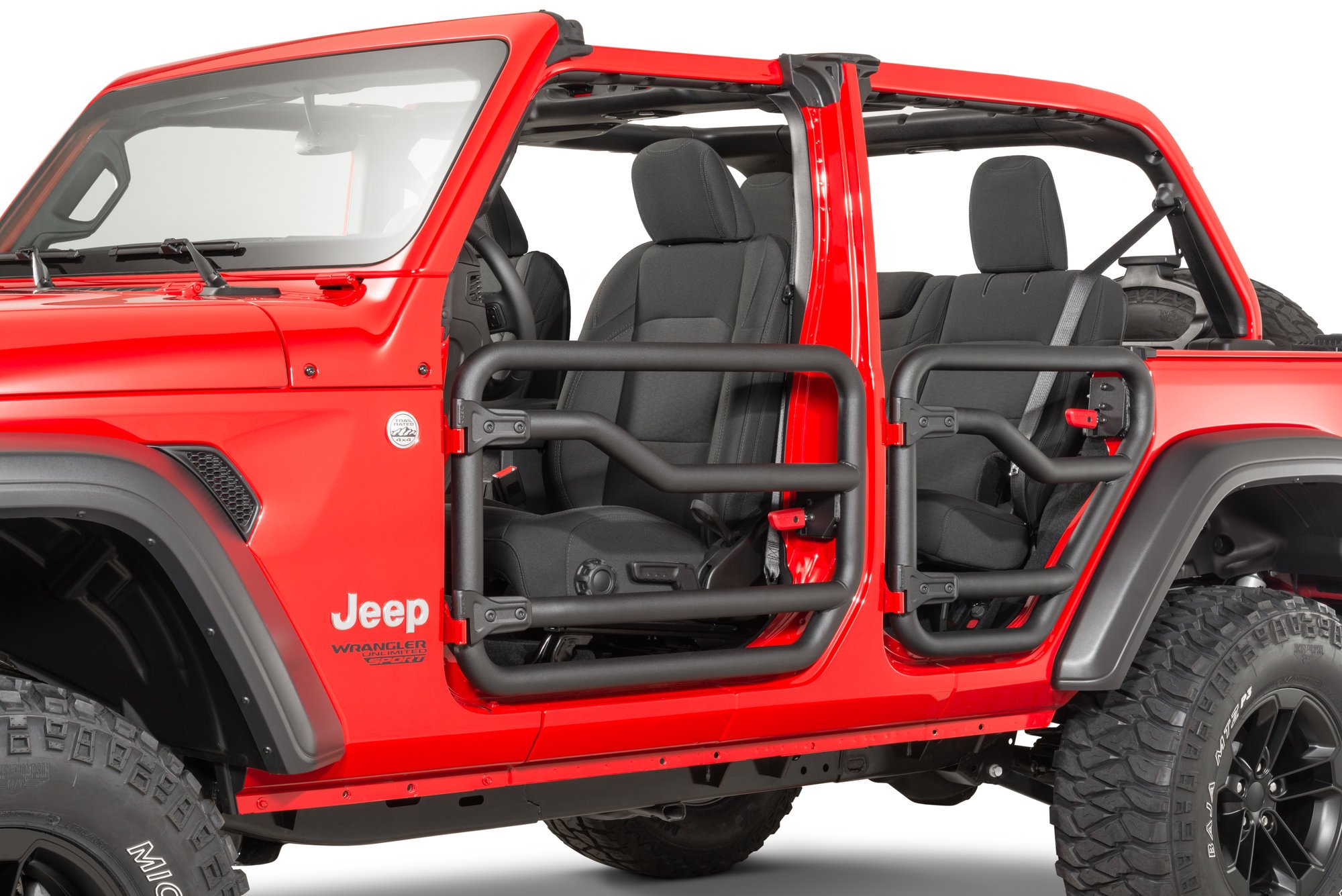 Mopar 77072498AB Front and Rear Tube Doors for 18-21 Jeep Wrangler JL  Unlimited \u0026 Gladiator JT | Quadratec