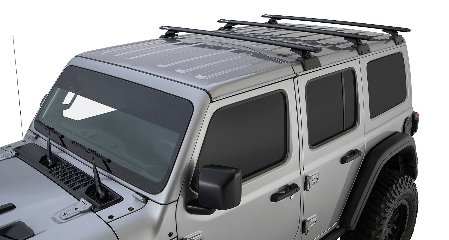 Rhino-Rack Vortex 3-Bar Backbone Roof Rack for 18-20 Jeep Wrangler JL  Unlimited with Hardtop | Quadratec