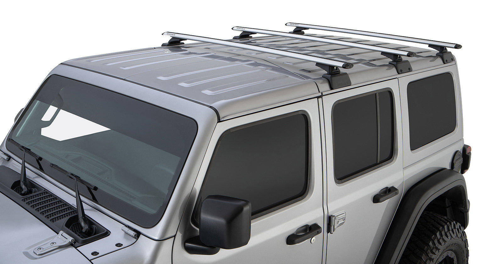 Rhino-Rack Vortex 3-Bar Backbone Roof Rack for 18-20 Jeep Wrangler JL  Unlimited with Hardtop Quadratec