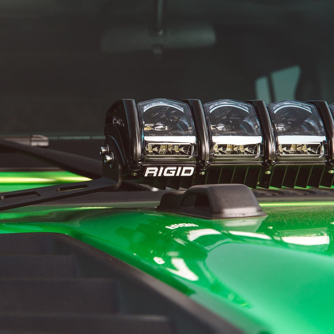 Rigid Industries 41665 20" Adapt LED Light Bar Hood Mount for 18-22 Jeep  Wrangler JL | Quadratec