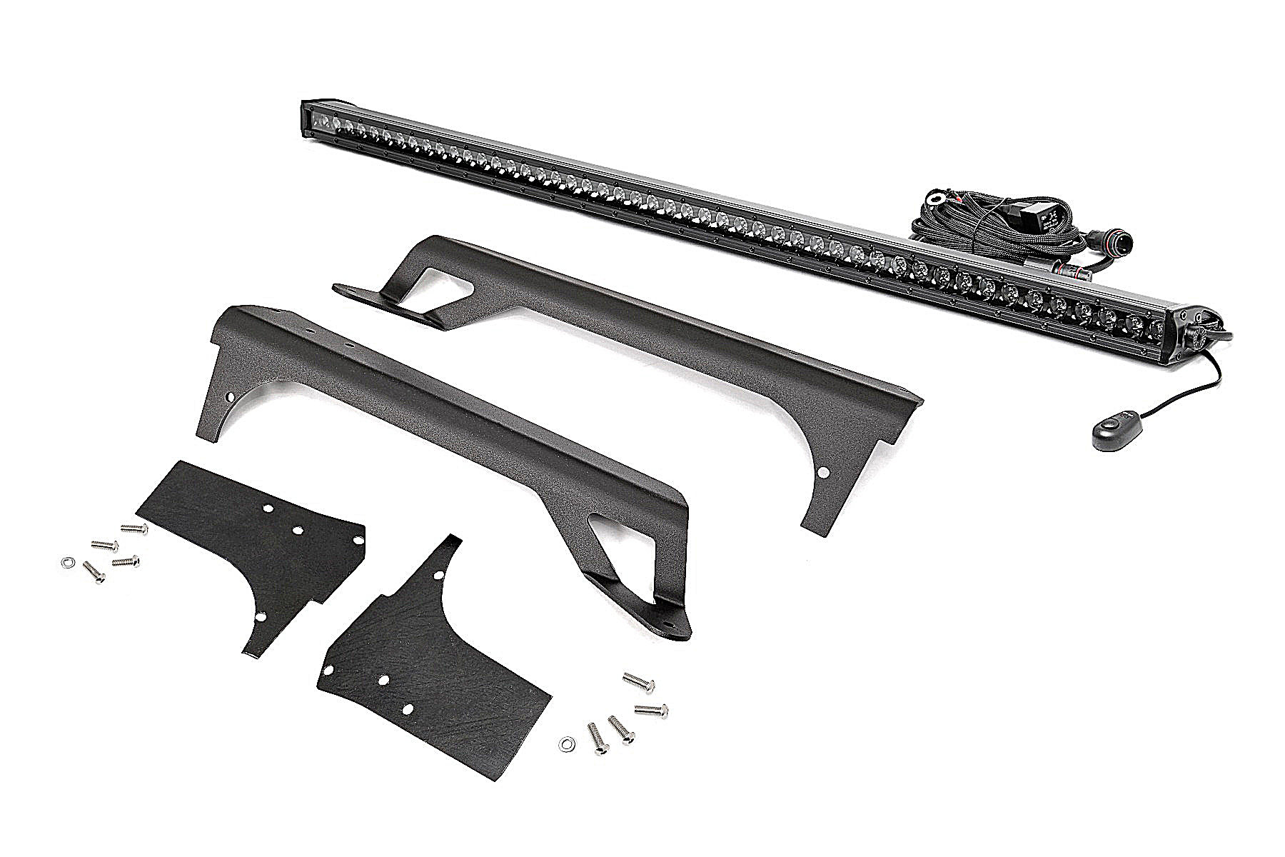 Rough Country 50-Inch Straight LED Light Bar Upper Windshield Mount Kit for  97-06 Jeep Wrangler TJ  Unlimited Quadratec
