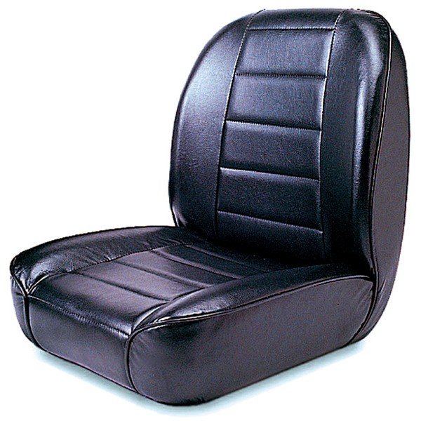 Rugged Ridge 13400.01 Classic Low-Back Bucket Seat in Black Vinyl for 76-95 Jeep  CJ-5, CJ-7, CJ-8 Scrambler & Wrangler YJ | Quadratec